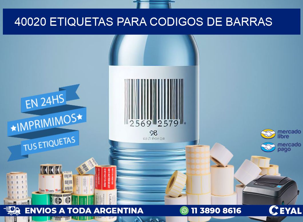 40020 ETIQUETAS PARA CODIGOS DE BARRAS