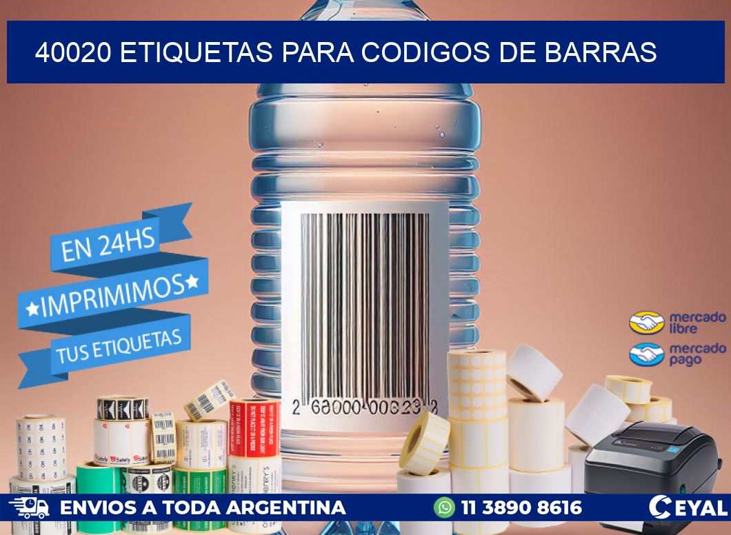 40020 ETIQUETAS PARA CODIGOS DE BARRAS