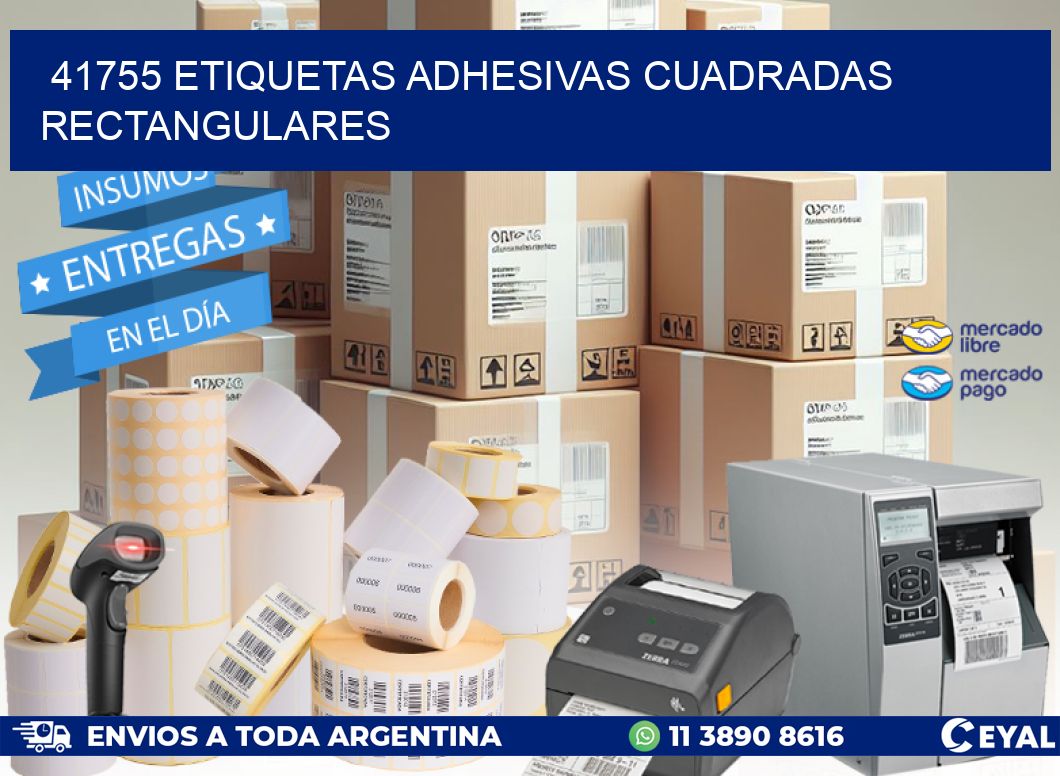 41755 ETIQUETAS ADHESIVAS CUADRADAS RECTANGULARES