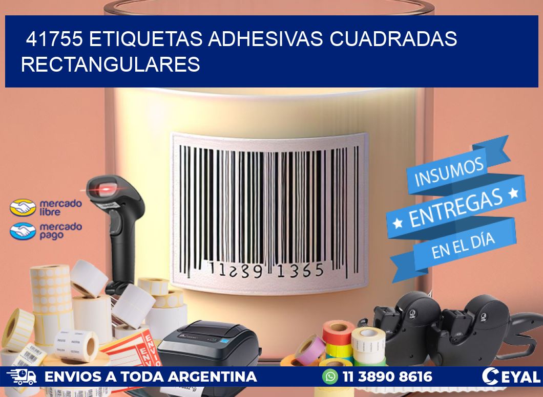 41755 ETIQUETAS ADHESIVAS CUADRADAS RECTANGULARES
