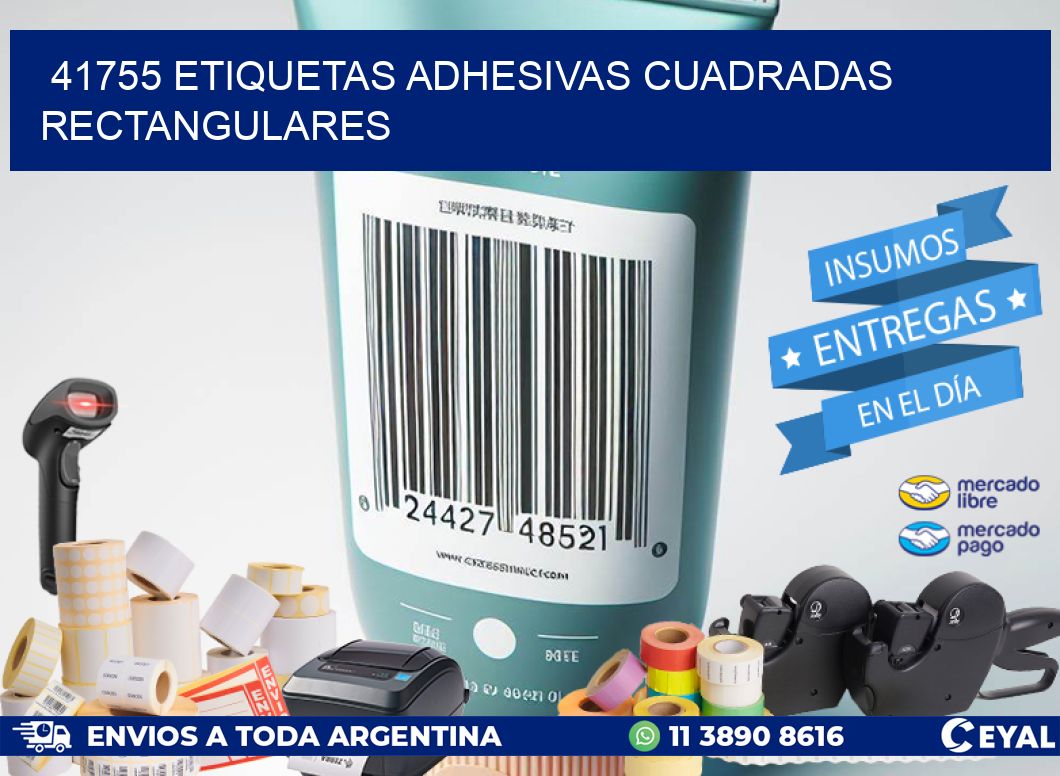 41755 ETIQUETAS ADHESIVAS CUADRADAS RECTANGULARES