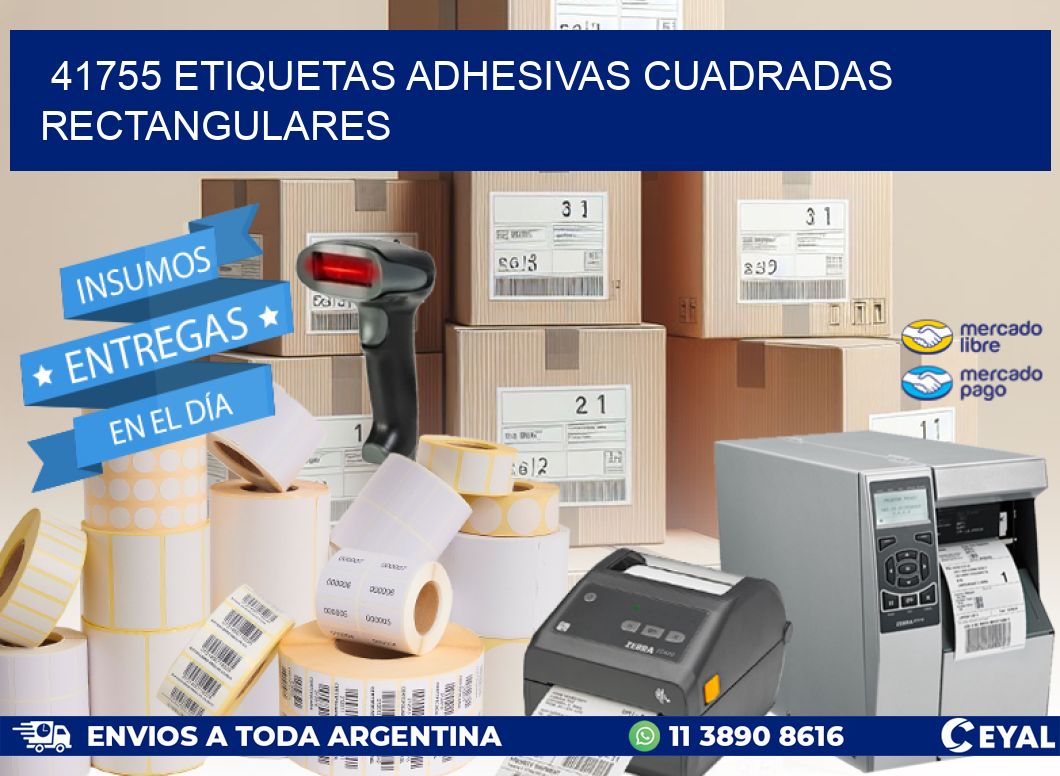 41755 ETIQUETAS ADHESIVAS CUADRADAS RECTANGULARES