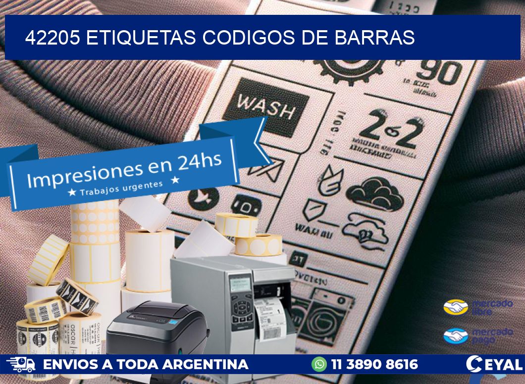 42205 etiquetas codigos de barras