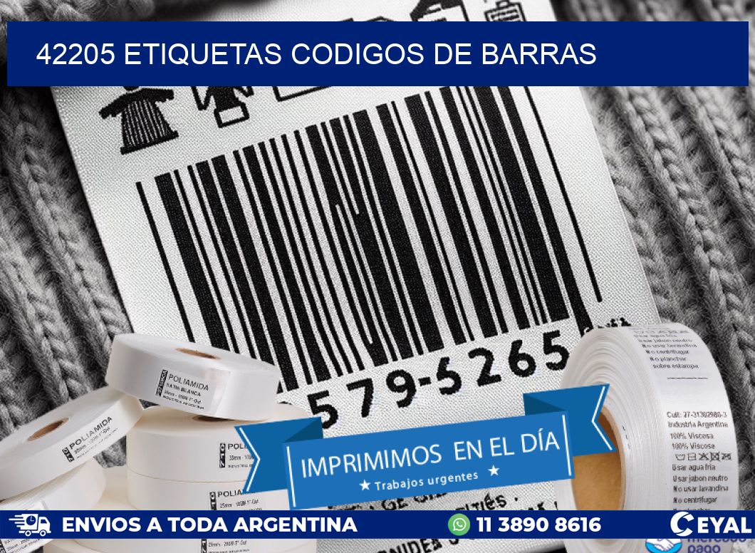42205 etiquetas codigos de barras