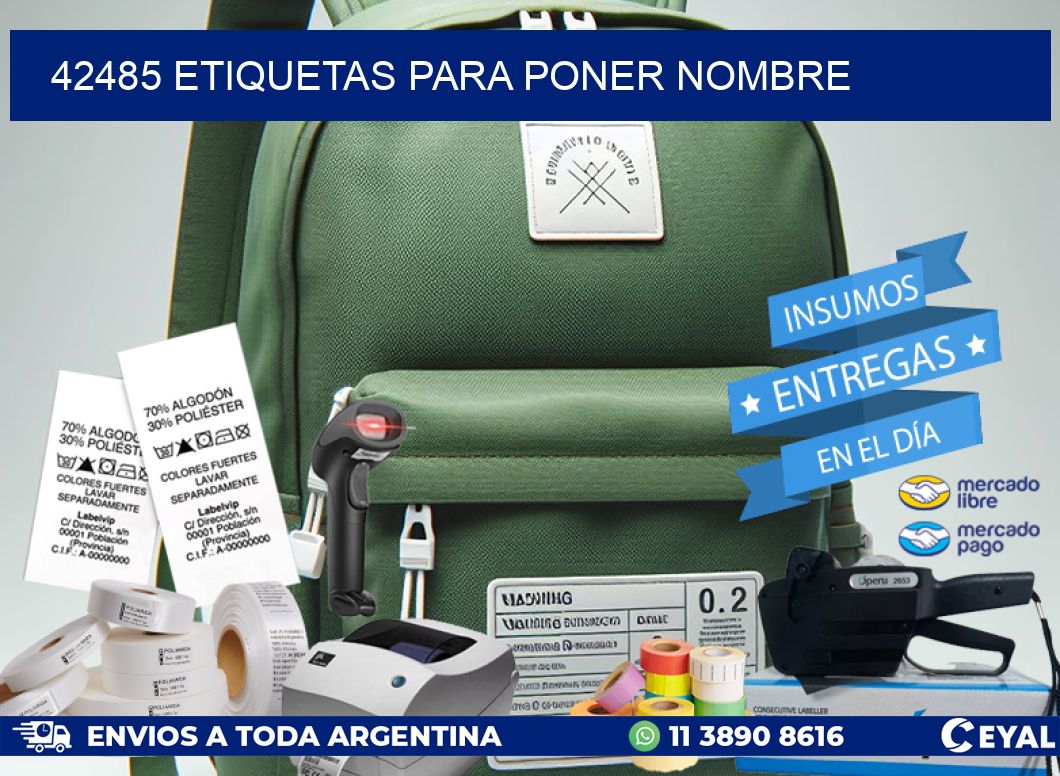 42485 ETIQUETAS PARA PONER NOMBRE