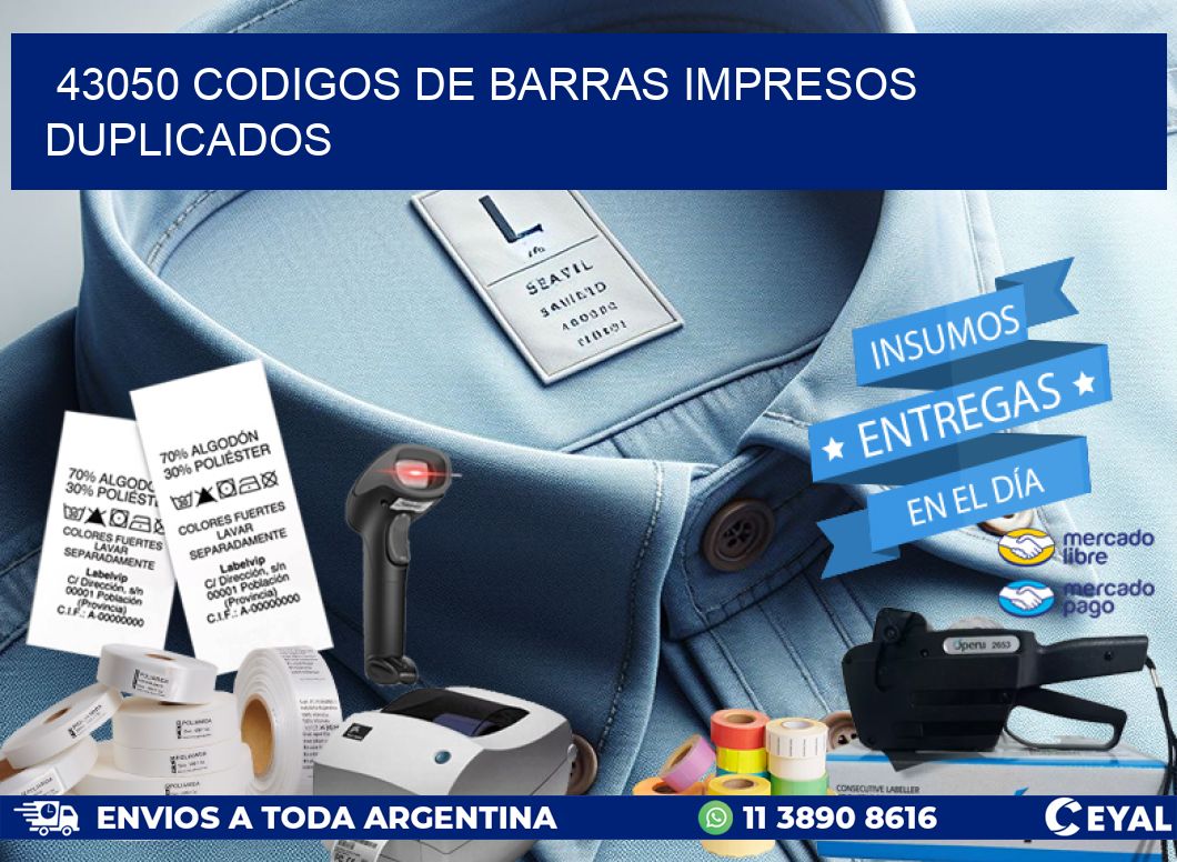 43050 Codigos de barras impresos duplicados