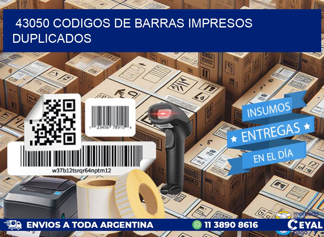 43050 Codigos de barras impresos duplicados
