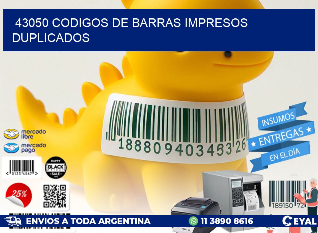 43050 Codigos de barras impresos duplicados