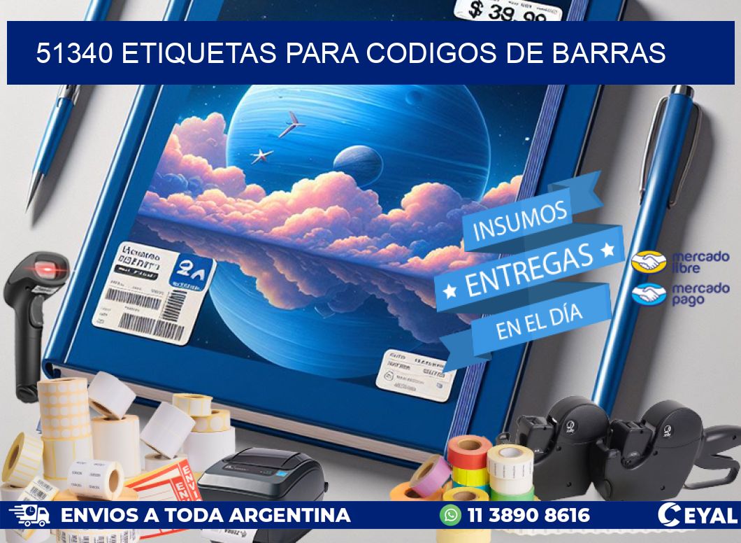 51340 ETIQUETAS PARA CODIGOS DE BARRAS
