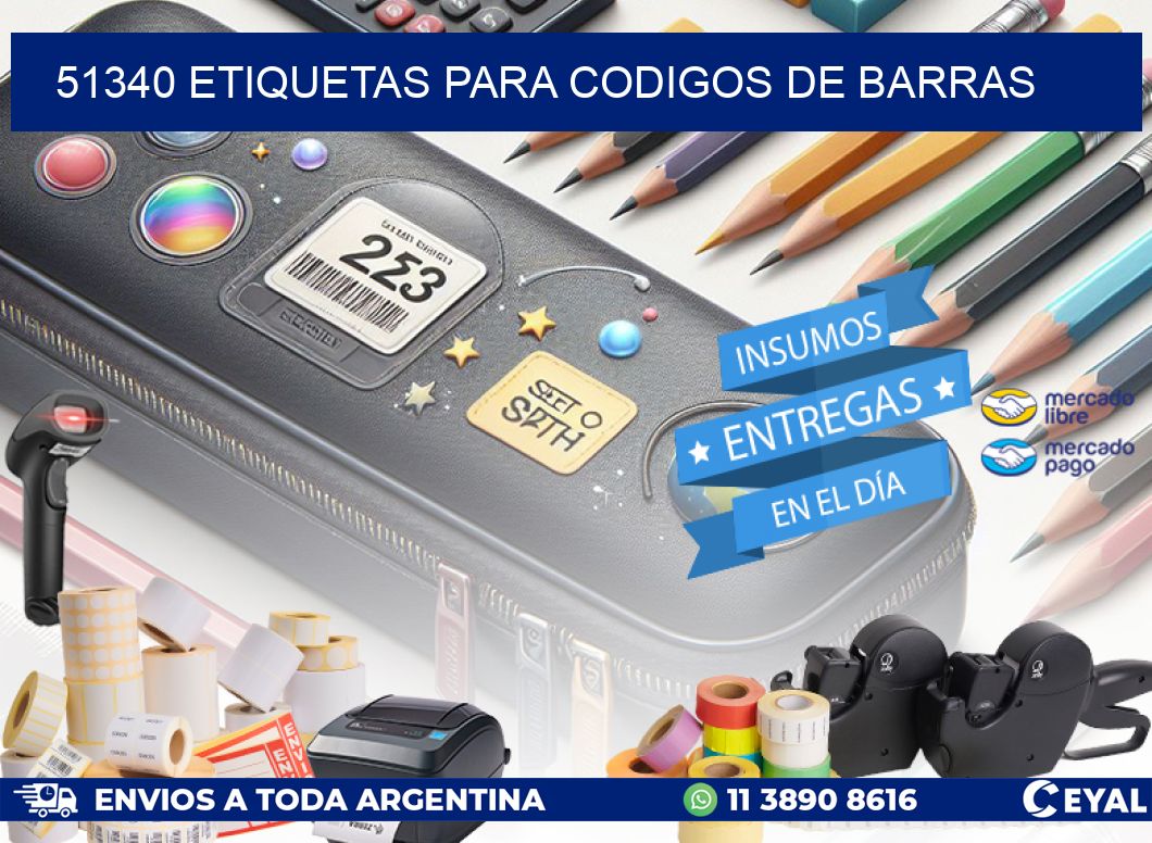 51340 ETIQUETAS PARA CODIGOS DE BARRAS