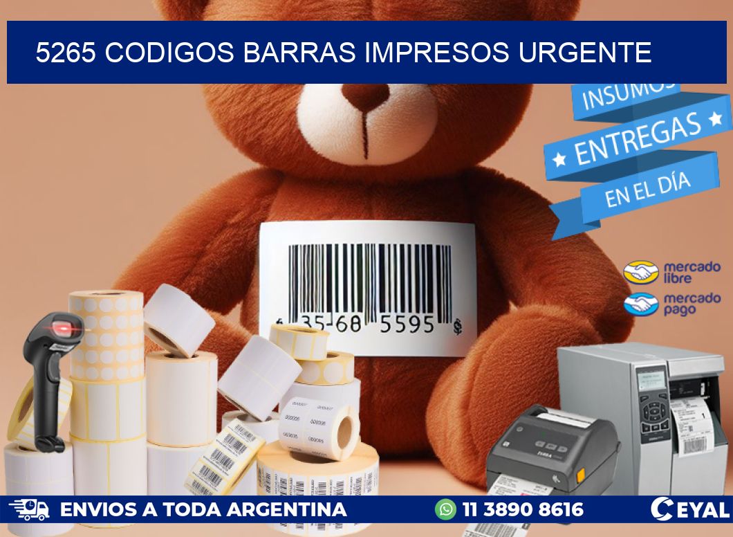 5265 CODIGOS BARRAS IMPRESOS URGENTE