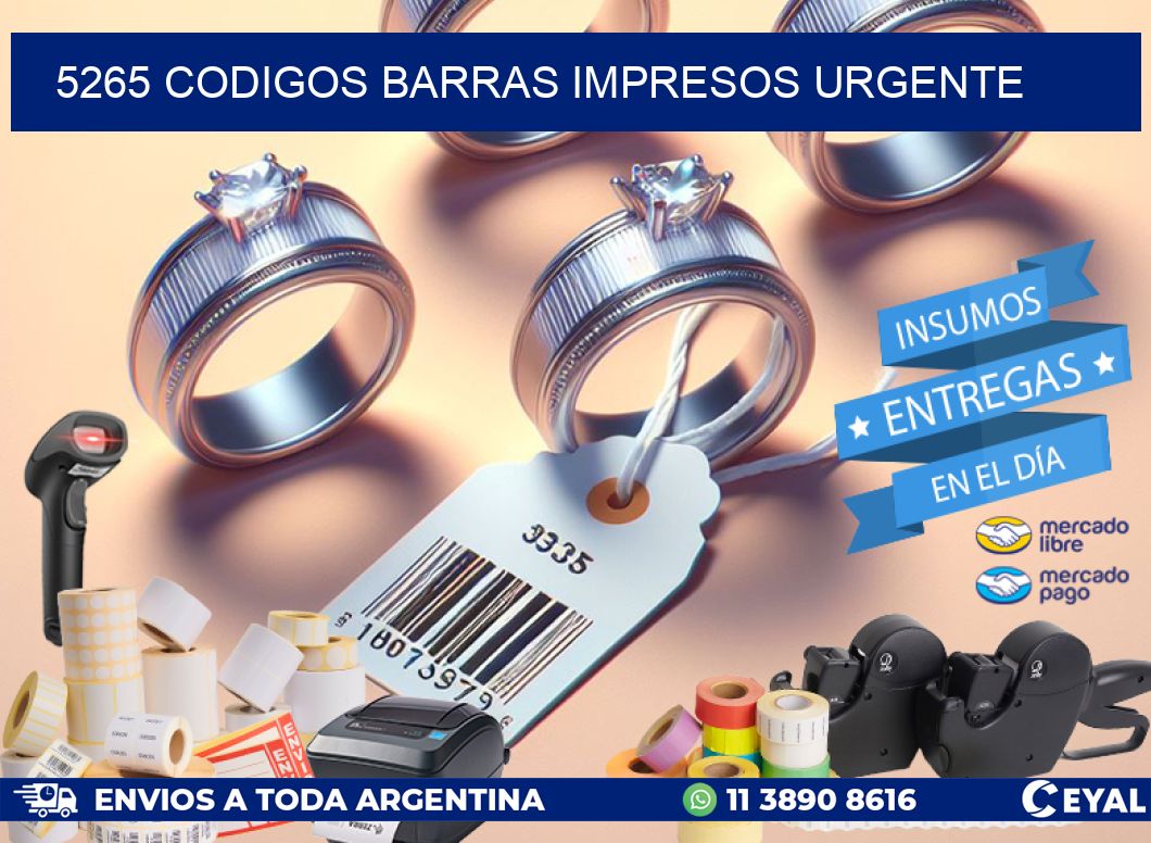5265 CODIGOS BARRAS IMPRESOS URGENTE