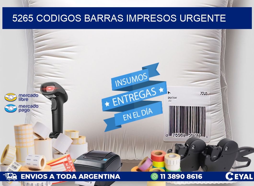 5265 CODIGOS BARRAS IMPRESOS URGENTE