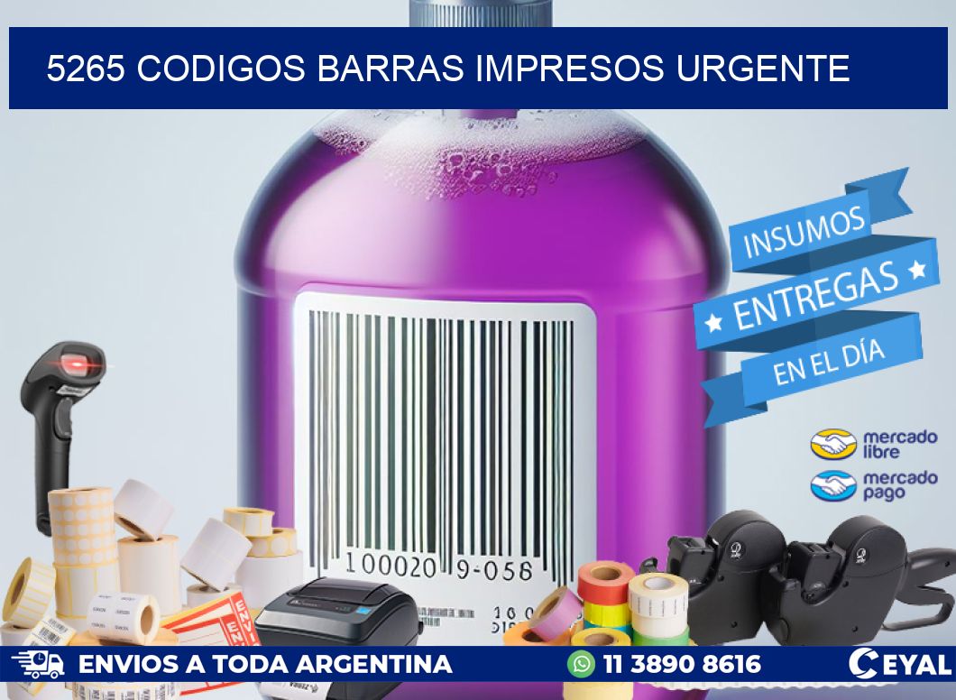 5265 CODIGOS BARRAS IMPRESOS URGENTE
