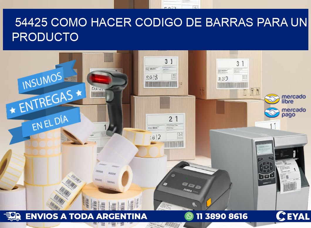 54425 como hacer codigo de barras para un producto