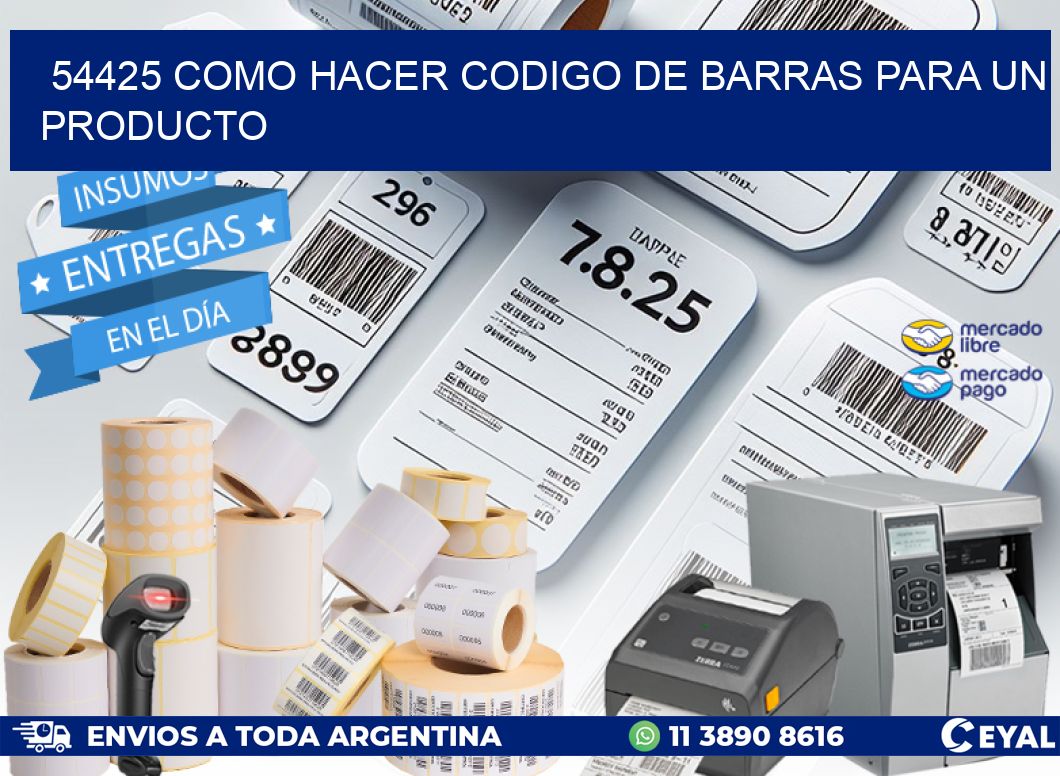 54425 como hacer codigo de barras para un producto