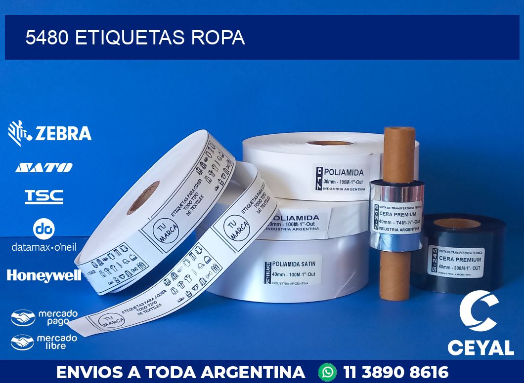 5480 ETIQUETAS ROPA