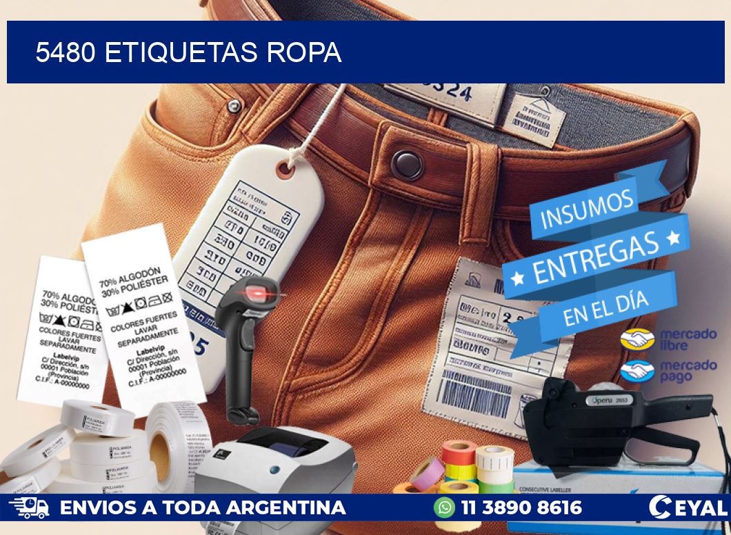 5480 ETIQUETAS ROPA
