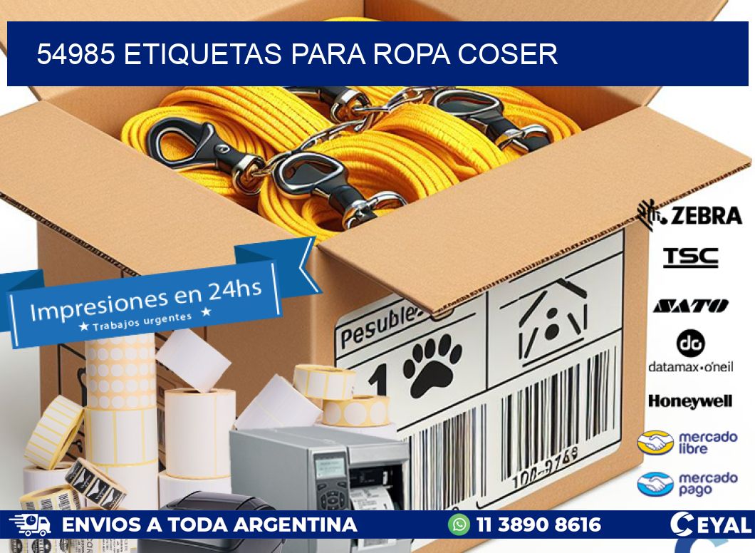 54985 ETIQUETAS PARA ROPA COSER