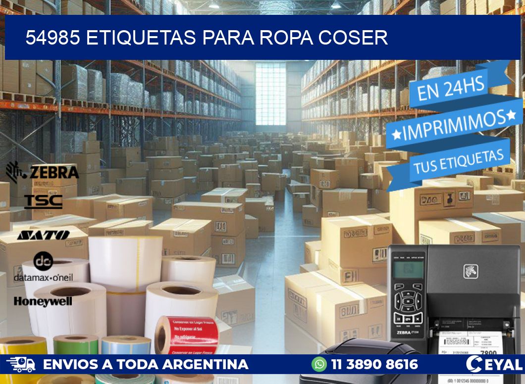 54985 ETIQUETAS PARA ROPA COSER