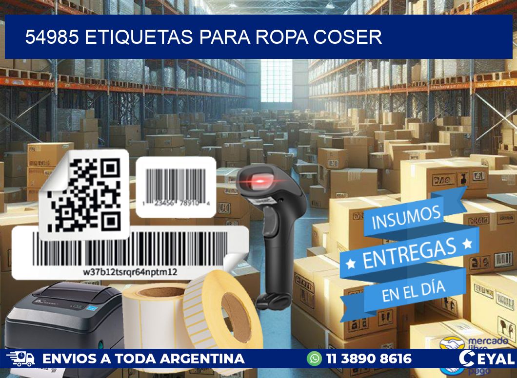54985 ETIQUETAS PARA ROPA COSER