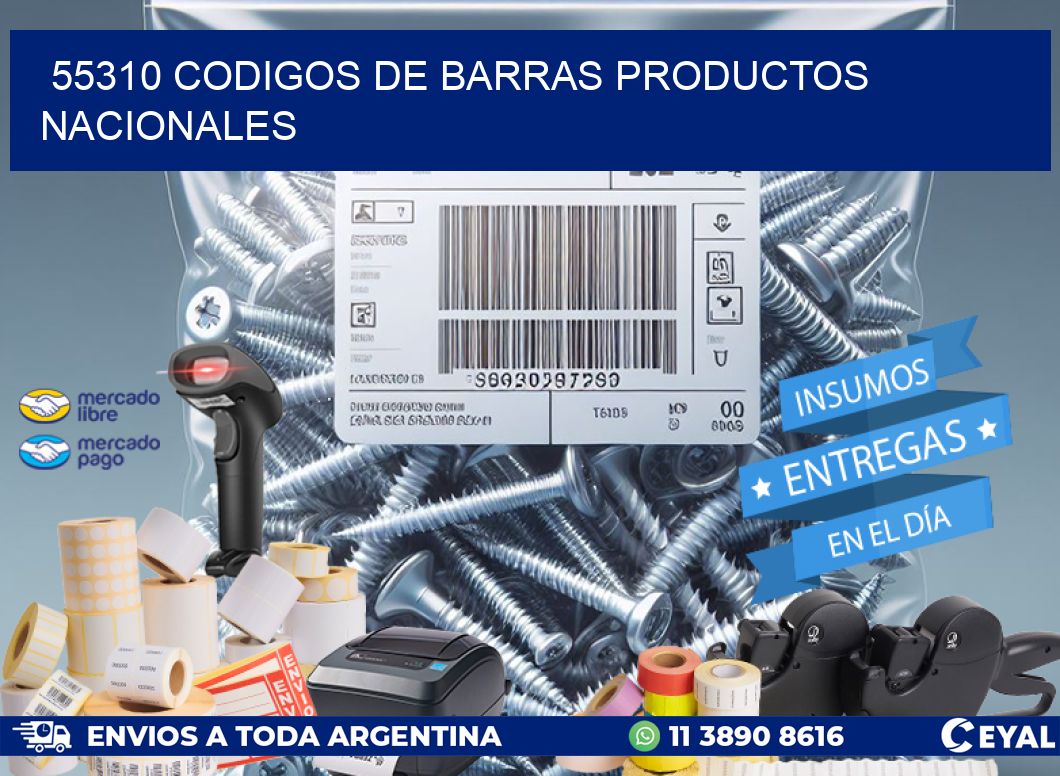 55310 Codigos de barras productos nacionales