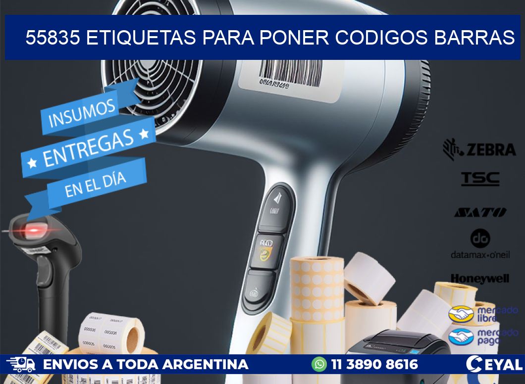 55835 etiquetas para poner codigos barras