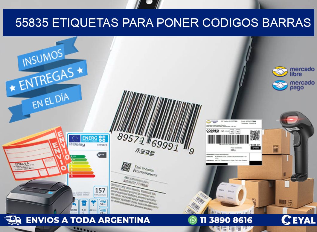 55835 etiquetas para poner codigos barras