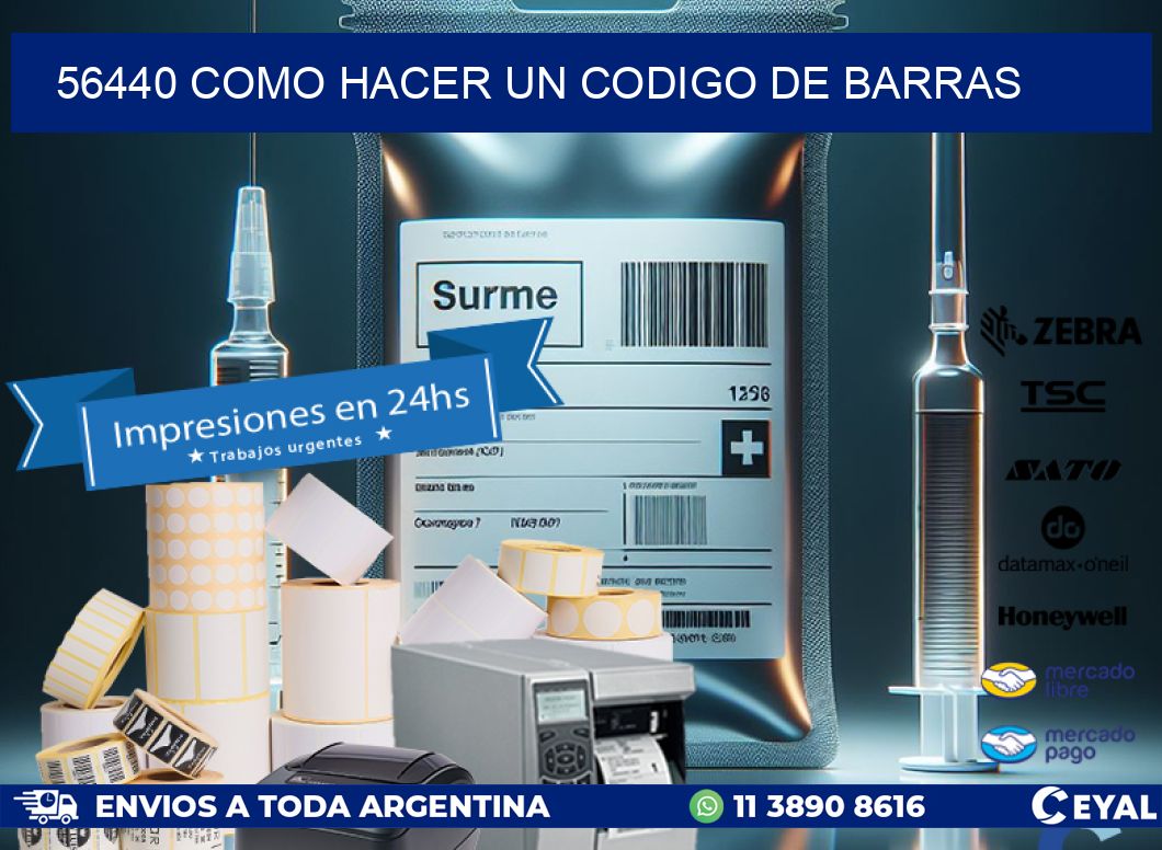 56440 como hacer un codigo de barras
