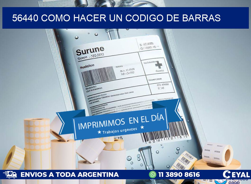 56440 como hacer un codigo de barras