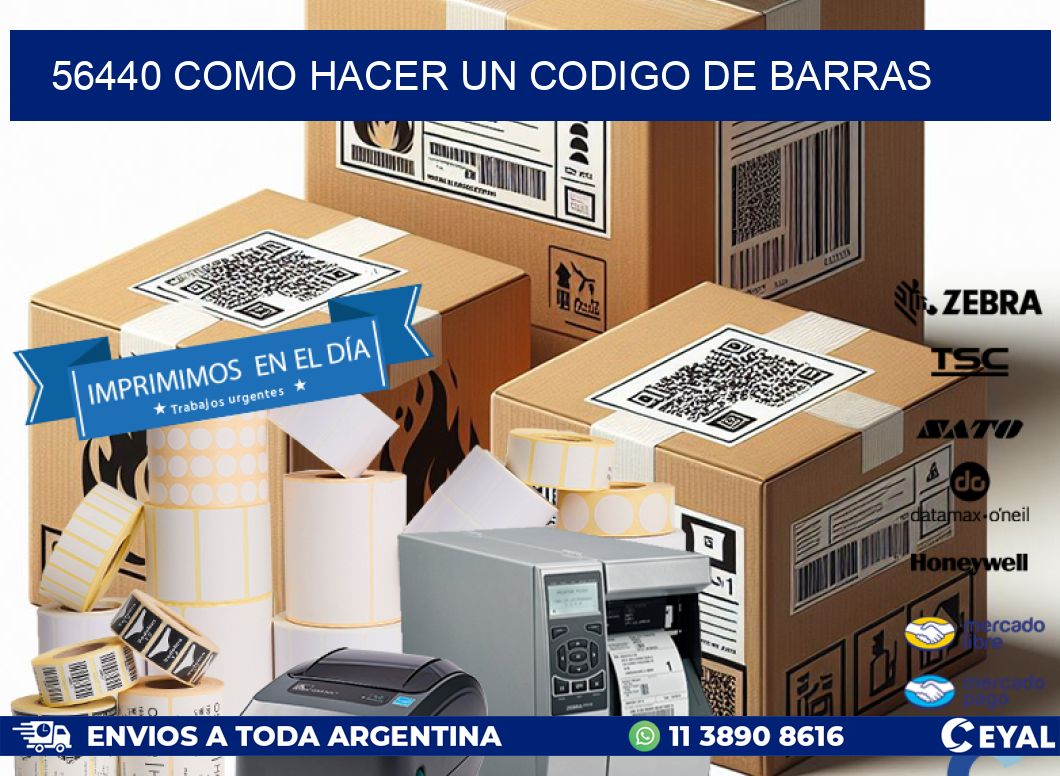 56440 como hacer un codigo de barras