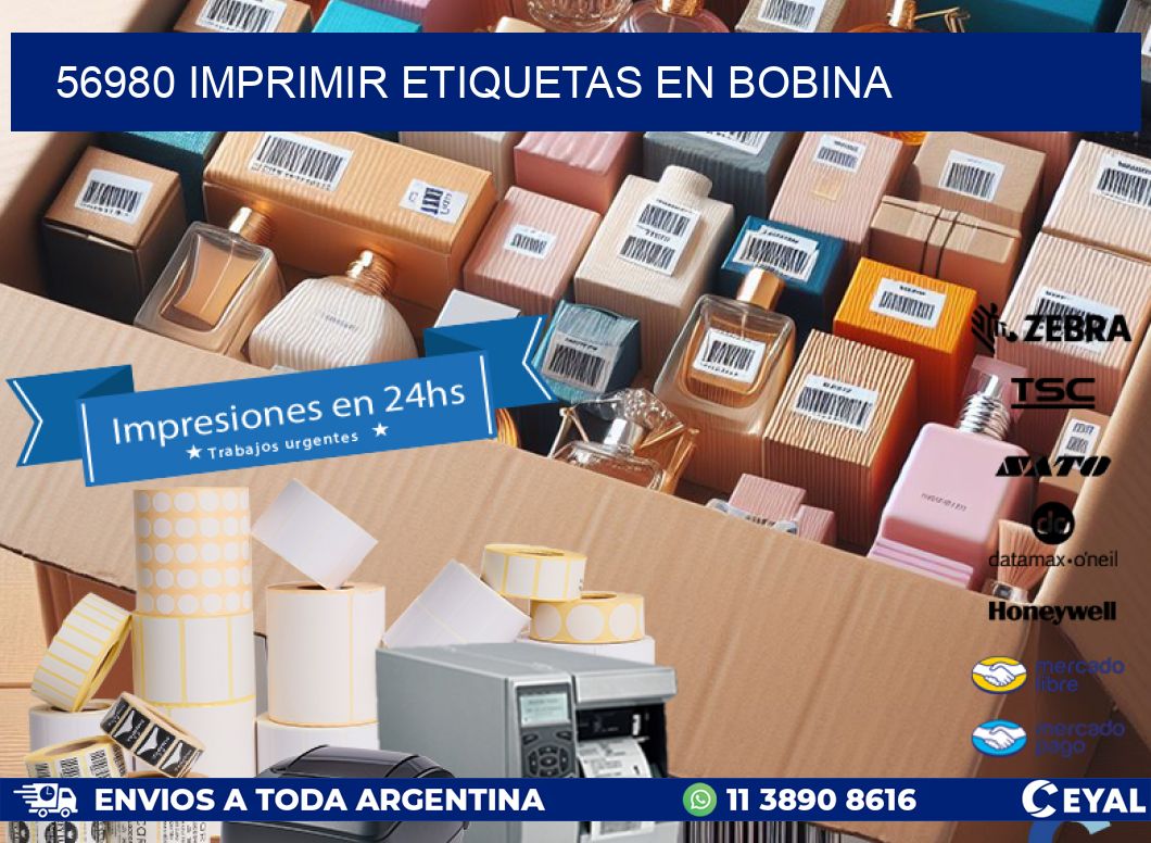56980 imprimir etiquetas en bobina