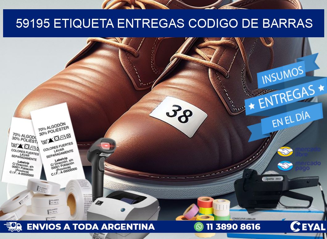 59195 ETIQUETA ENTREGAS CODIGO DE BARRAS
