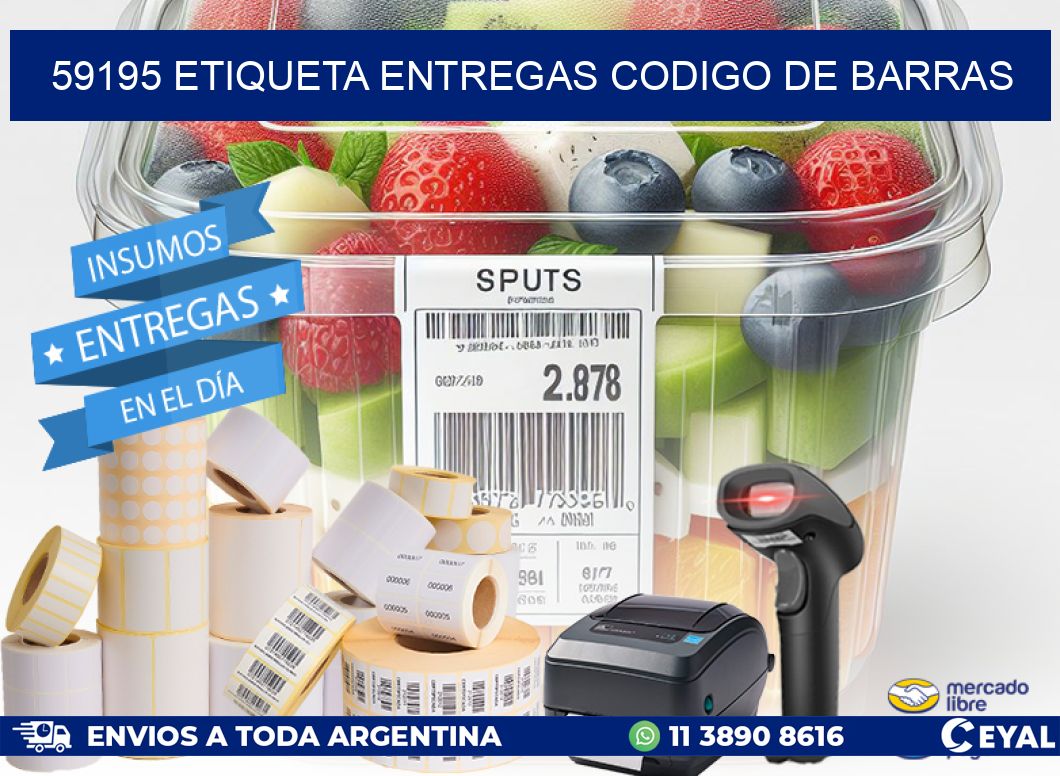 59195 ETIQUETA ENTREGAS CODIGO DE BARRAS