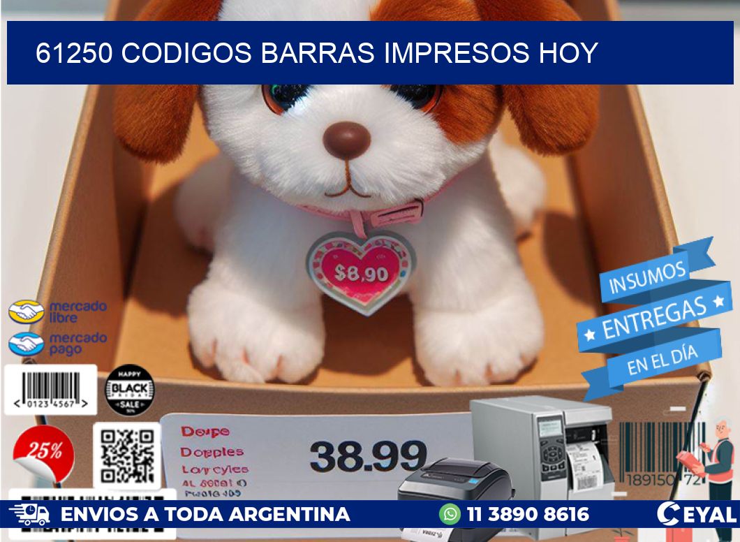 61250 CODIGOS BARRAS IMPRESOS HOY