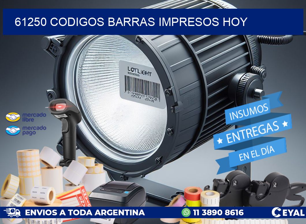 61250 CODIGOS BARRAS IMPRESOS HOY