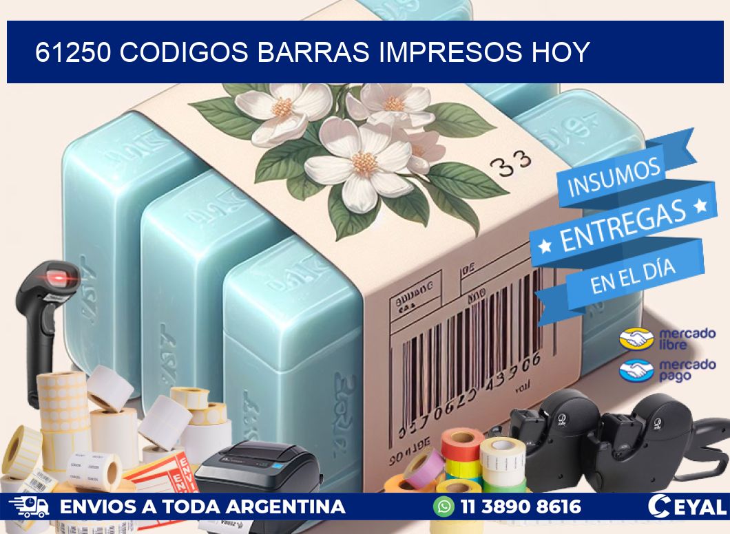 61250 CODIGOS BARRAS IMPRESOS HOY