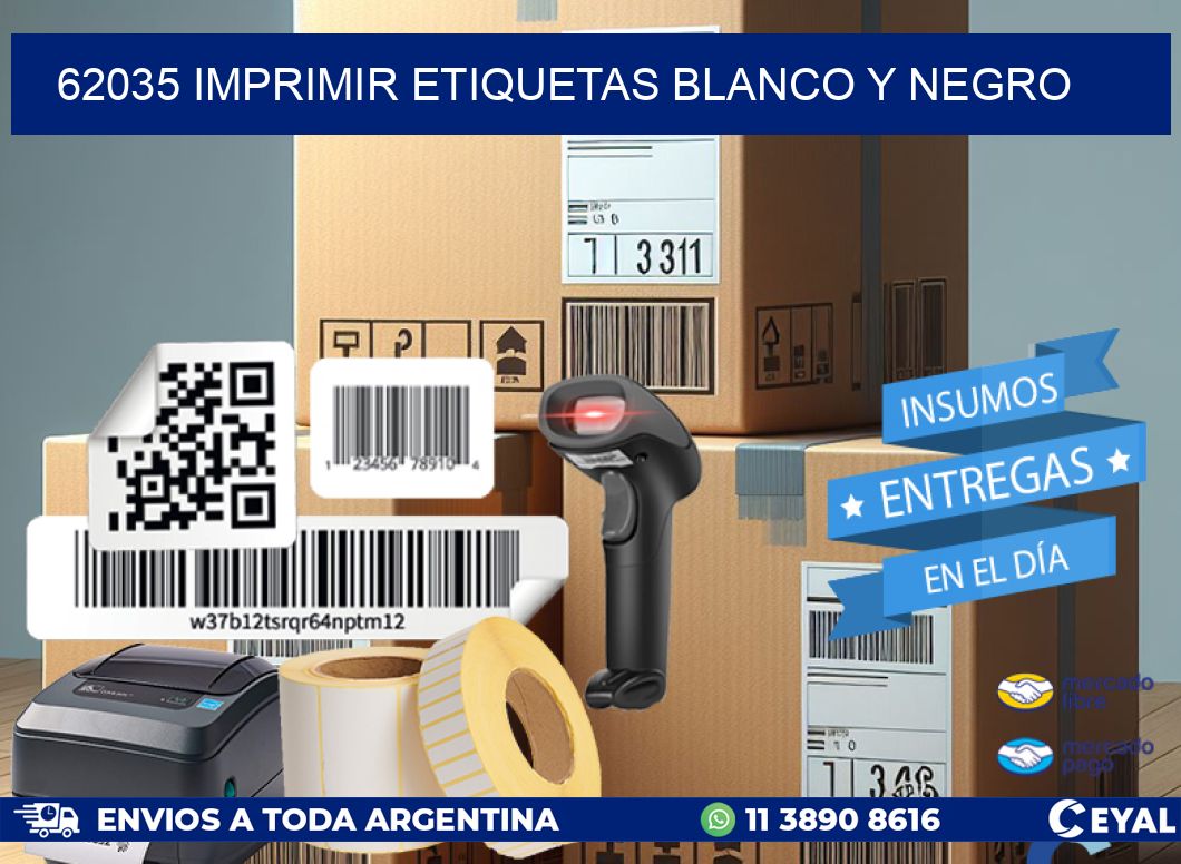 62035 imprimir etiquetas blanco y negro