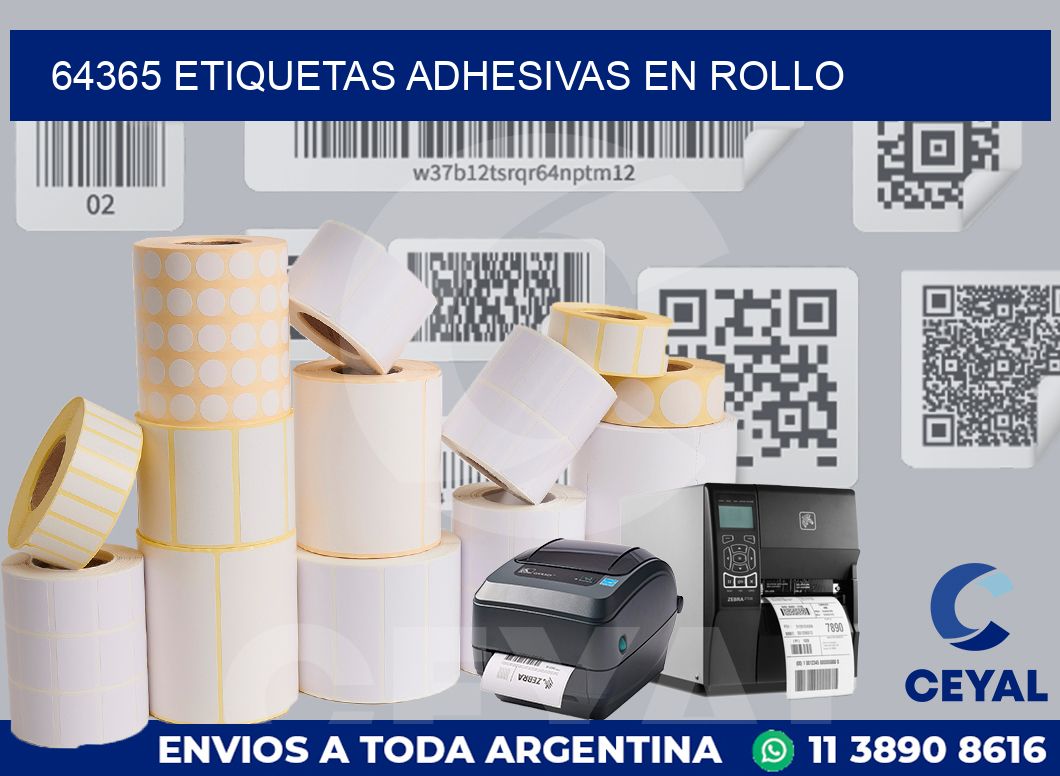 64365 etiquetas adhesivas en rollo