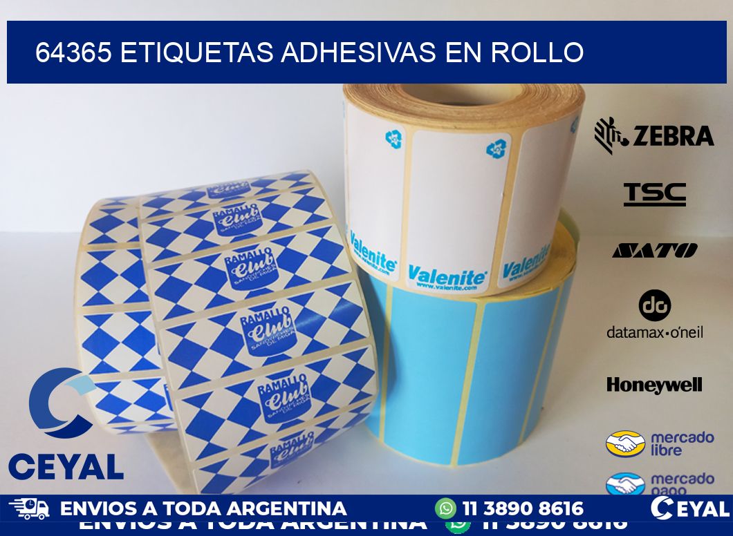 64365 etiquetas adhesivas en rollo