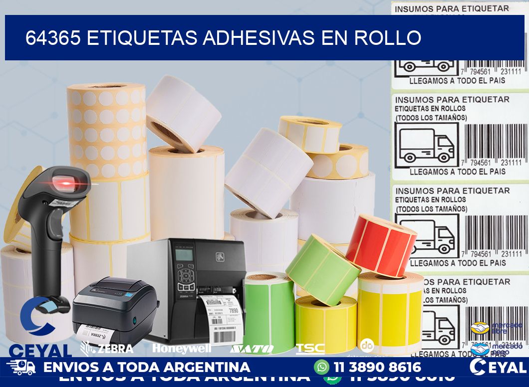 64365 etiquetas adhesivas en rollo