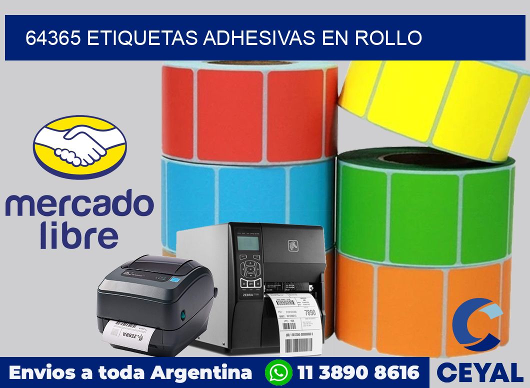 64365 etiquetas adhesivas en rollo
