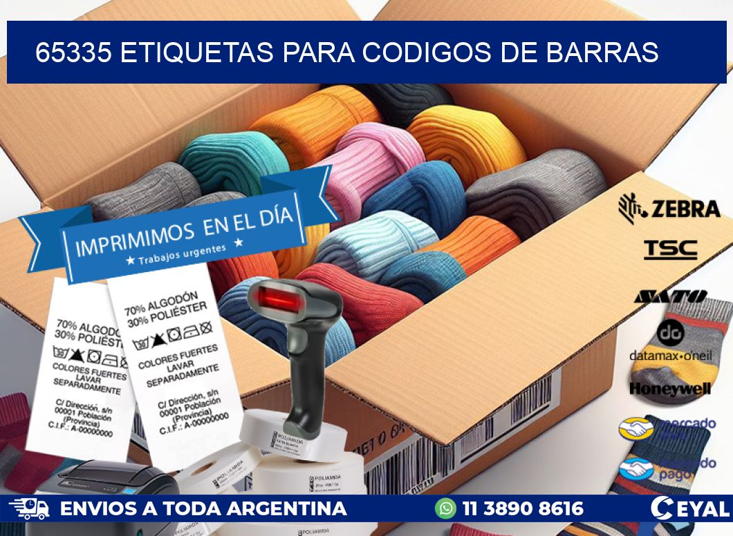 65335 ETIQUETAS PARA CODIGOS DE BARRAS