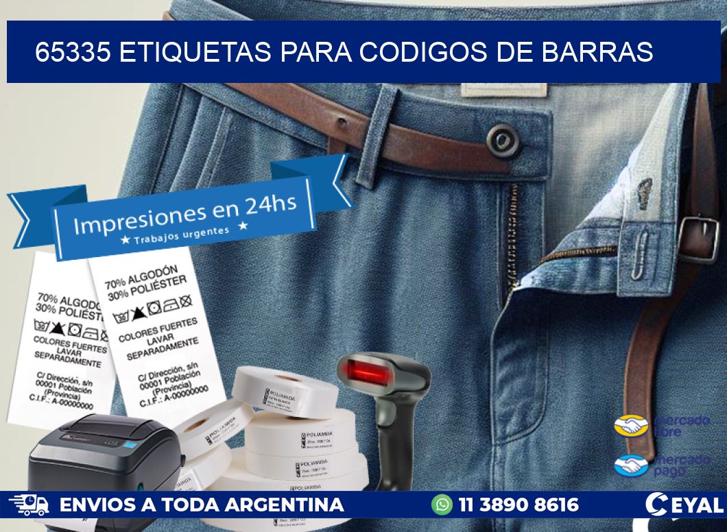 65335 ETIQUETAS PARA CODIGOS DE BARRAS