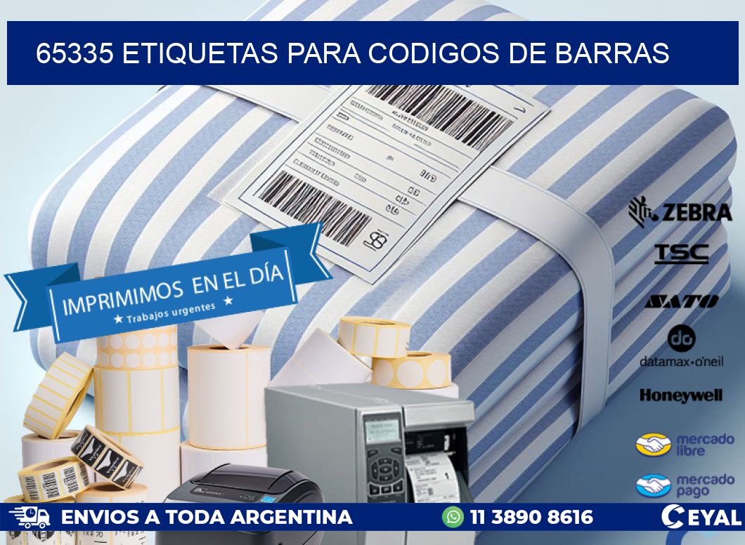 65335 ETIQUETAS PARA CODIGOS DE BARRAS