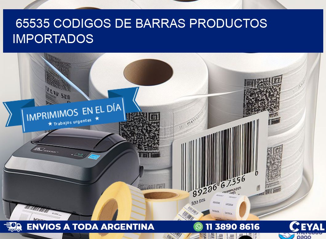 65535 codigos de barras productos importados