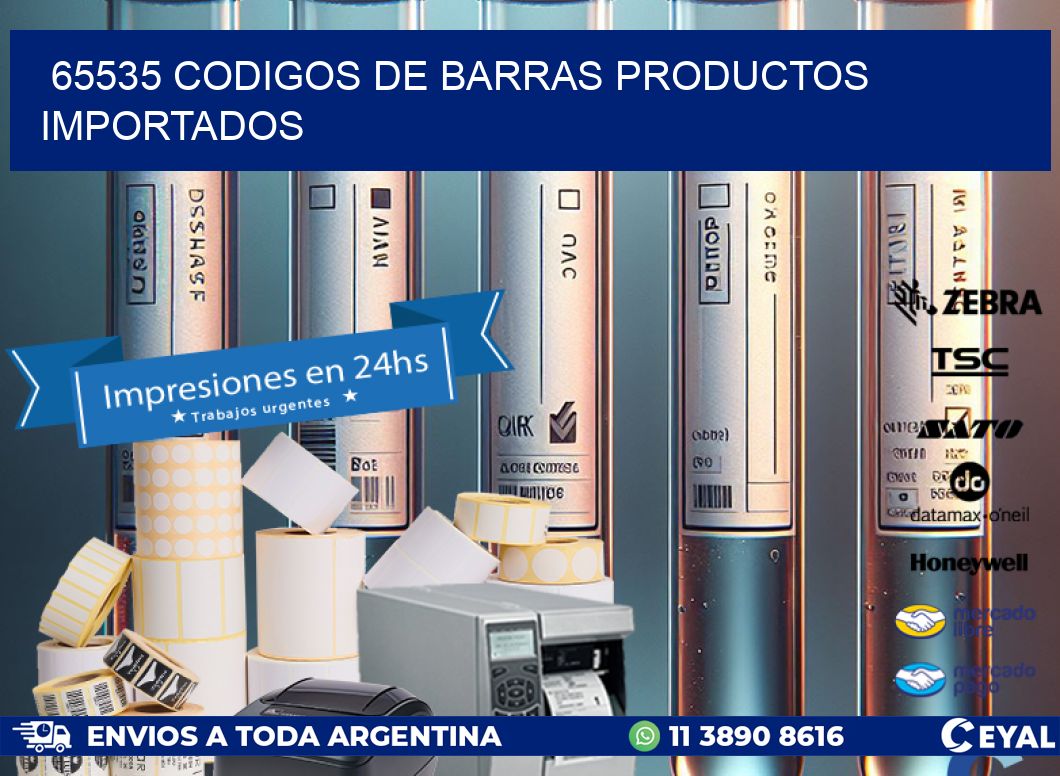 65535 codigos de barras productos importados