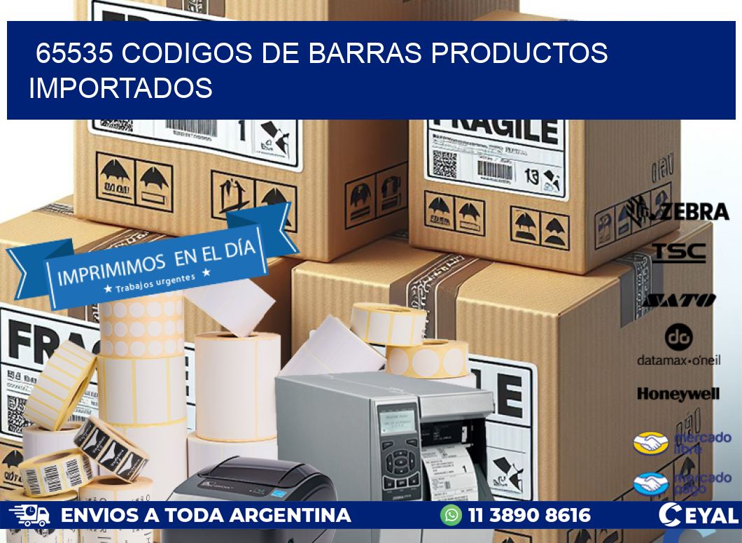 65535 codigos de barras productos importados
