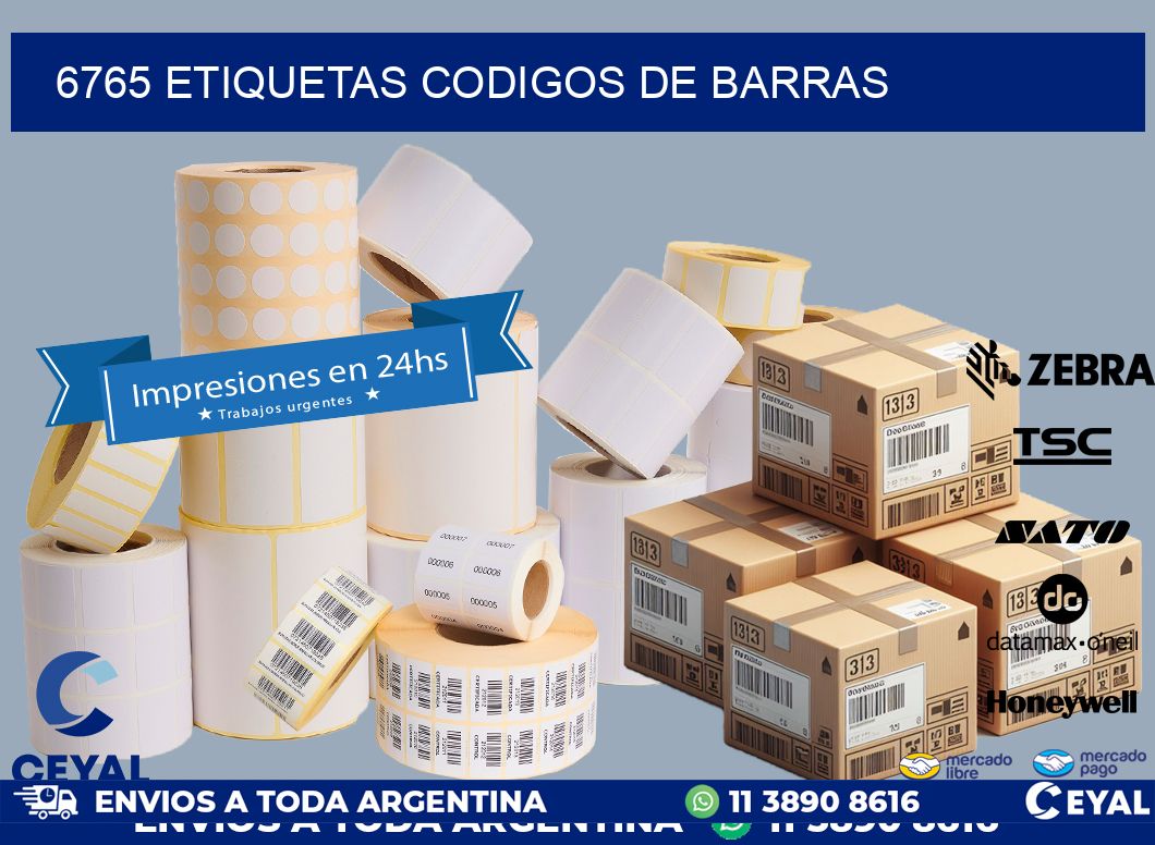 6765 etiquetas codigos de barras