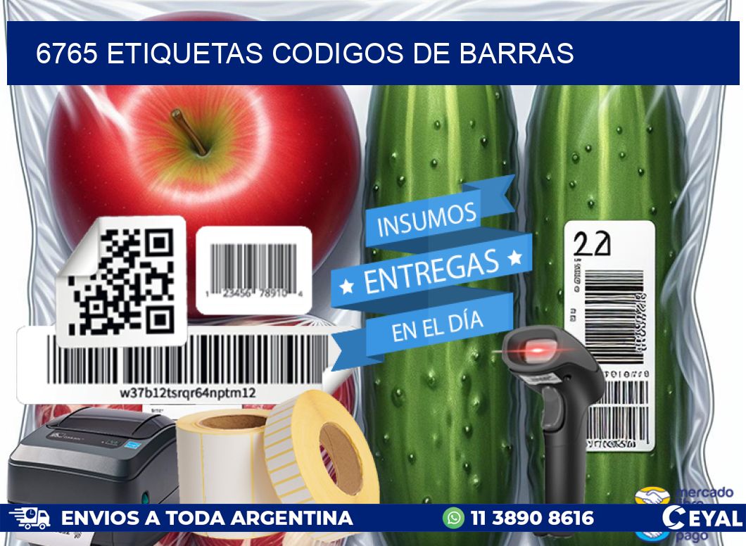 6765 etiquetas codigos de barras